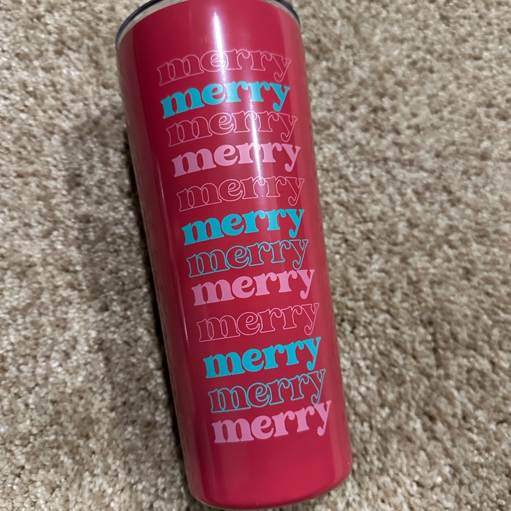 Festive Pink and Teal Tumbler